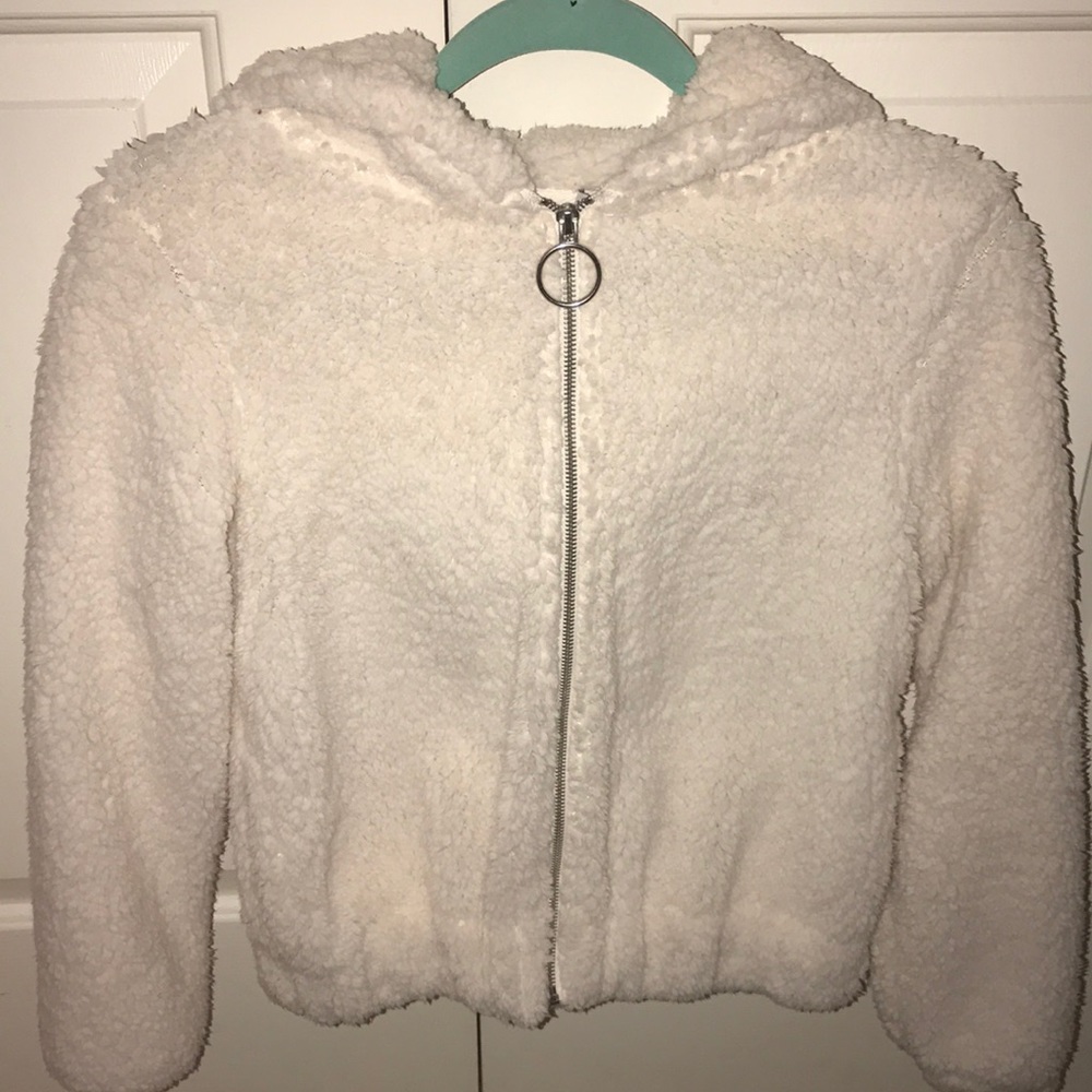 White Fuzzy Jacket - Picture 2 of 3